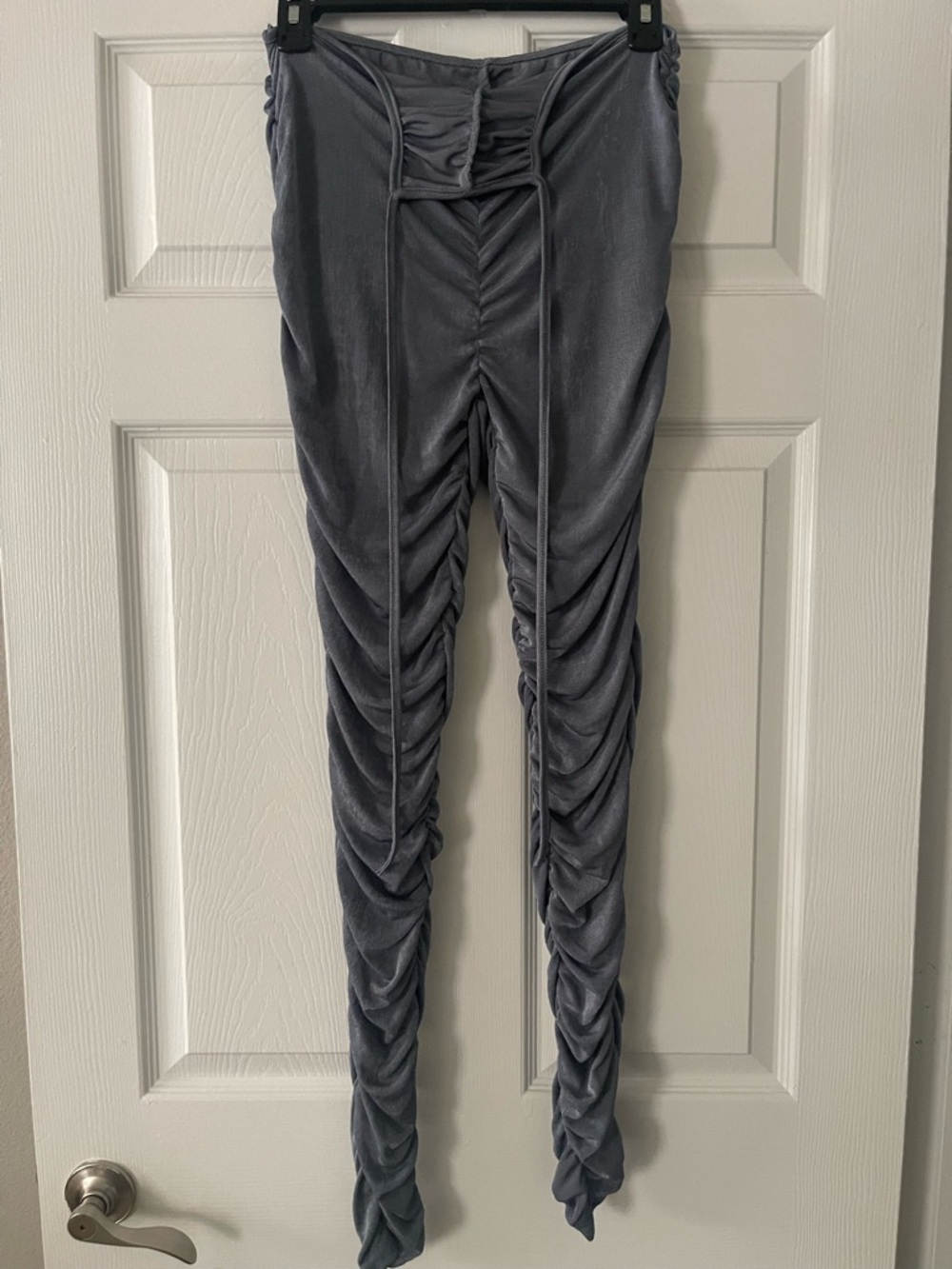 Light Gray Ruched Pant - Picture 3 of 4